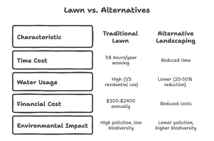 Lawn vs Grass Alternatives